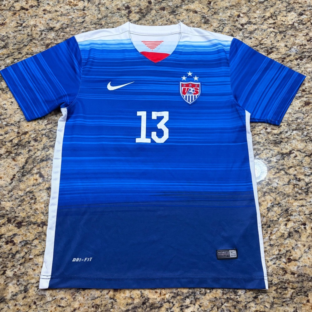 Nike USWNT Alex Morgan 13 Soccer Jersey Blue Men Size 28 US Soccer Dri-FIT